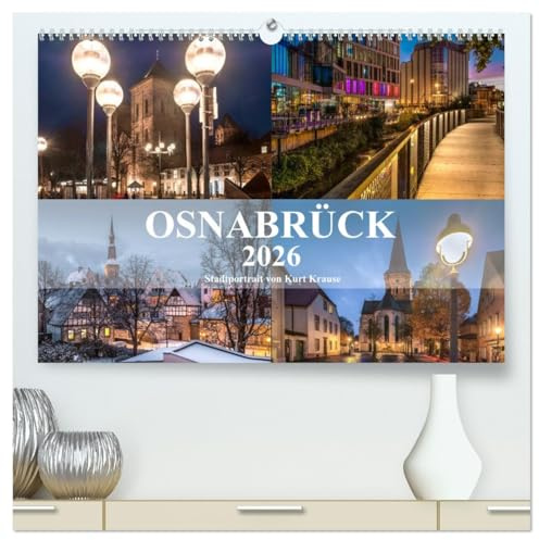 Stadtportrait Osnabrück (hochwertiger Premium Wandkalender 2026 DIN A2 quer), Kunstdruck in Hochglanz: Eindrucksvolle Fotografien von Osnabrück (CALVENDO Orte)