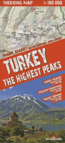 Trekking Map Turkey, The Highest Peaks: Laminated