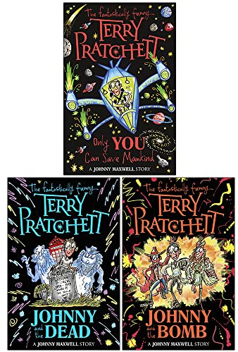 johnny maxwell collection 3 books set by terry pratchett (johnny and the bomb, johnny and the dead, only you can save mankind)