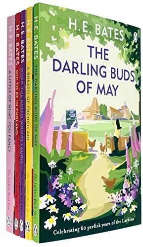 H E Bates The Larkin Family Series 5 Books Collection Set (The Darling Buds of May, A Breath of French Air, When the Green Woods Laugh, Oh! to be in England, A Little of What You Fancy)