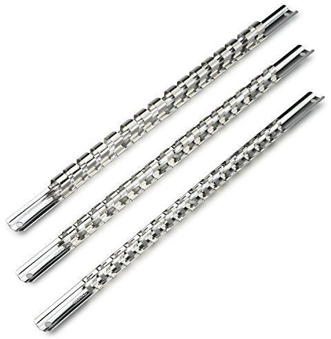 Neiko 03969A Socket Holder Rail, 3 Piece Organizer Set | 1/4, 3/8 and 1/2-Inch Drive