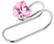 Monster Piercing Rosa Herzen CZ Stein 316L Chirurgische Nicht Piercing Knorpel Helix Wickeln Stahlclip Auf Ohrring