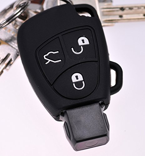 Soft Case Schutz Hülle Auto Schlüssel Schwarz für Mercedes Benz W169 A B C CL CLK E M R S SL SLK Klasse