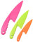 pengxiaomei 3Pcs Plastic Kitchen Knife Set, Nylon Kitchen Knives for Kids, Safe Colorful Plastic Cooking Knives for Children, for Lettuce Salads or Cakes