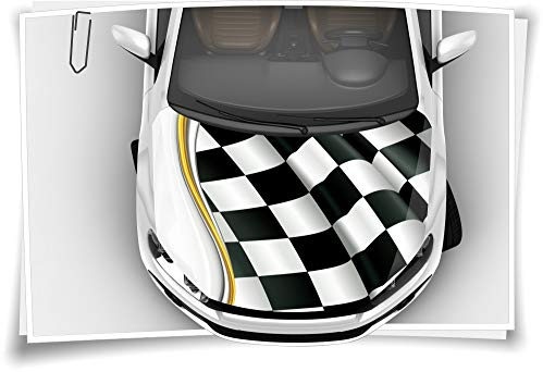 Medianlux Renn-Flagge Karo Flagge Motor-Sport Motorhaube Auto-Aufkleber Steinschlag-Schutz-Folie Airbrush Tuning Car-Wrapping Luftkanalfolie Digitaldruck Folierung