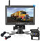 Sistema di telecamere per retromarcia senza fili, kit di telecamera posteriore pollici HD colore monitor auto con notturna telecamera wireless adatta per camion, furgoni, fuoristrada (12 – 24 Volt)