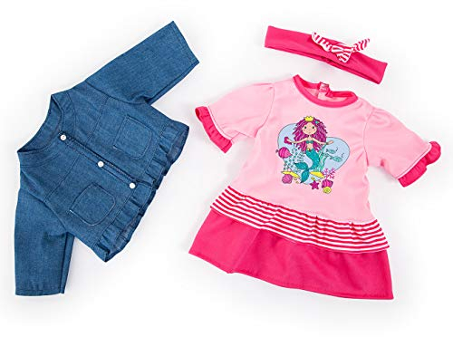 Bayer Design 83882AA Puppenkleidung, Puppenoutfit, mehrteilige Puppenanziehsachen, Puppenzubehör