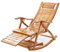 N / A Bamboo Rocking ChairKlappstuhl, Fußmassagerolle Bambus Bambus Schaukelstuhl, Verstellbarer Siestastuhl/Sonnenstuhl für ältere Menschen