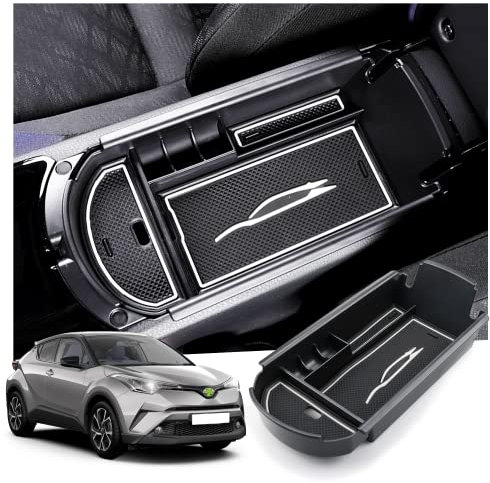 RUIYA Compatible with Toyota CHR C-HR 2016-2022 2023 Centre Console Storage Box, CHR Armrest Organiser Tray, Centre Armrest Car CHR Accessories Storage Box Centre Armrest Glove Box