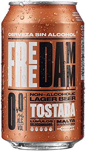 Free Damm | Cerveza Sin Alcohol 0,0% | Sabor Original | Amargor Suave | Caja de 24 Latas x 33 cl