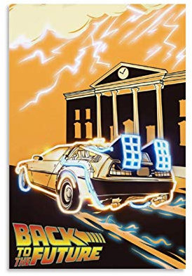 SDFSDF Zurück in die Zukunft Leinwand-Wandkunst, Vintage-Reise-Poster, Bild für Zuhause, Büro, dekorative Poster, 30 x 45 cm