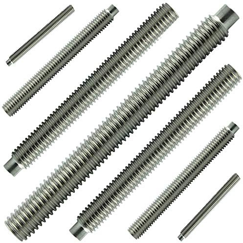 M3x5 mm (5 Stück) Madenschrauben - Edelstahl VA A2 V2A - Gewindestift mit Innensechskant und Zapfen - DIN 915 - ISO 4028 | AGBERG