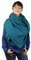 XXL Musselin Tuch Schal 100% feine Baumwolle 130x130cm Damenhalstuch Halstuch Musselintuch Musselin Damen Herren Männer Frauen, Farbe:Petrol