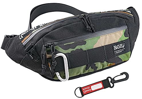 Rough Enough Taktische Bauchtasche für Herren, Crossbody-Tasche, Hüfttasche, Jagd, Wandern, Camping, Angeln, Reisen, Tarnmuster, Cordura, Camo, 17×7× 9.5 inch , Taktische Bauchtasche