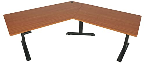 Mendler Schreibtisch HWC-D40, Computertisch, 120° elektrisch höhenverstellbar - Natur, schwarz