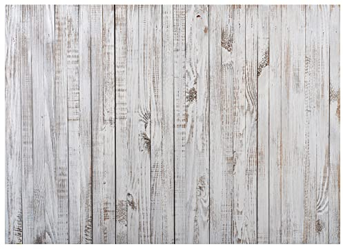 AIIKES 8x6FT Weiß Grau Holzbrett Hintergrund Vintage Holz Hintergrund Neugeborenen Fotografie Hintergrund Geburtstag Party Dekoration Hintergrund Studio Requisiten 11-890