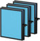 Mk04 - Set di filtri di ricambio per purificatore d'aria MK04 MG04JH, filtro HEPA H13 a 4 strati, rispetto alla parte #MK04LX, confezione da 3.