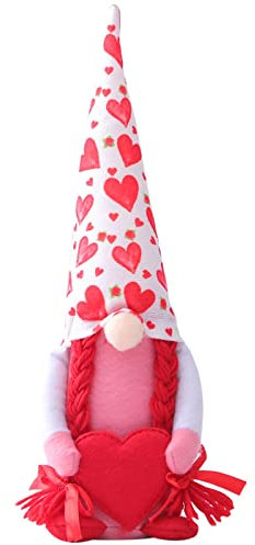 Puppe Valentinstag Puppe Valentinstag Dekoration Love Faceless Plaid Puppe Tag Puppe Plaid Faceless Love Dekoration Puppe Puppendekoration & Aufhänger Schubladenbox Pappe Rot (b, One Size)