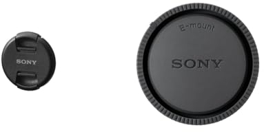 Sony ALC-F 55 S vordere Objektivkappe (55 mm), Schwarz & ALC-R1EM Objektivdeckel (hinten) für Alpha-NEX-Kameras