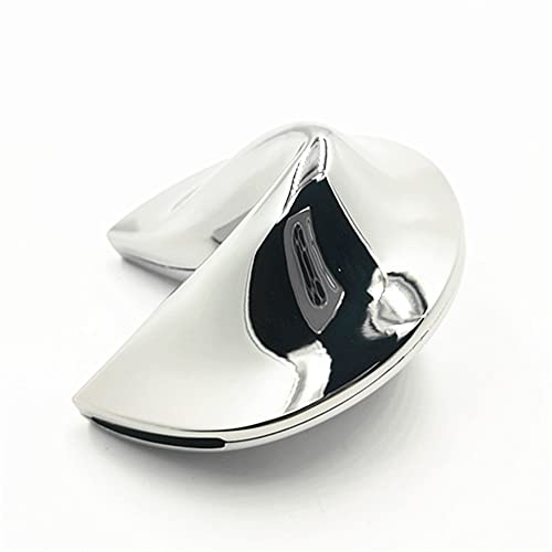 Ya.x Galleta de la fortuna plateada de metal personalizada (2.75 pulgadas) – Regalo para dama de honor y anfitriona, decoración de escritorio y restaurante