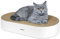 Kratzbaum für Katzen, 63 x 35 x 10 cm, oval, Wellpappe, rundes Kratz-Lounge-Bett, Sofa, Katzen-Kratzschale mit Bio-Katzenminze [Home Clean Design mit Kratzbox]
