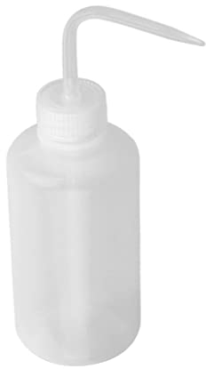 SunaOmni Wissenschaftliche Sicherheitswaschflasche Plastiksicherheit Flasche Flüssigkeit Squeeze Waschflaschen mit Kappe für Wimpernreinigung Waschflasche 500 ml Drizzler Shaker Dressing