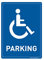 AUA SIGNALETIQUE - Panneau De Signalisation en PVC Rigide et Compact 1.5 mm. (121 x 170 mm, Parking Handicapé)