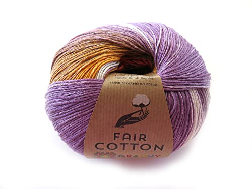 Granny Fair Cotton 150 g Farbe: Lila-Orange-Grün