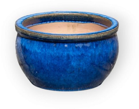 Pflanzgefäß Blumentopf Übertopf Bavaria aus Keramik in Blau glasiert -absolut frostfest - 30 und 40cm Durchmesser