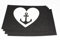 KAMACA 4er Set Tischsets Platzsets Platzmatten aus Filz MARITIM abwaschbar Platzdeckchen grau Eyecatcher (4er Set Filz Anker anthrazit)