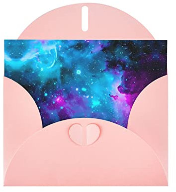 Grußkarte, Motiv: Sternenhimmel, aus hochwertigem Perlpapier, 10,2 x 15,2 cm, für Geburtstagskarte, Party-Einladungskarten