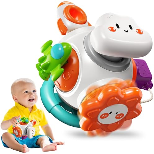 LEADSTAR Busy Activity Cube,Baby Motorikwürfel ab 1 Jahr Mädchen Junge,Busy Cube ab 18 Monate für Feinmotorische Fähigkeiten Vorschule Lerngeschenk,Activity Würfel Baby Montessori Spielzeug (B)