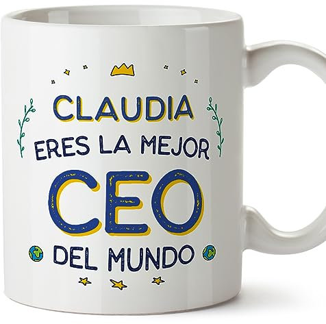 Mugffins Tassen Personalisierten für CEO Frau - Auf Spanisch - Mejor del Mundo - 11 oz / 330 ml - Individuell Anpassbar Geschenk Mitarbeiter
