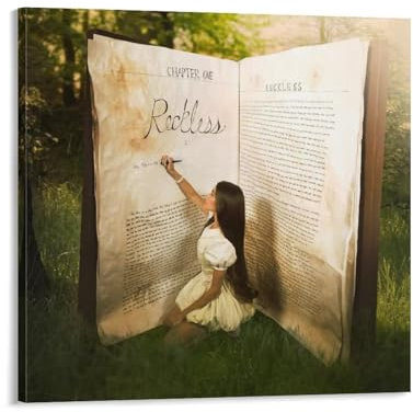 DAGUYS Madison Beer Reckless Einzelposter Gemälde auf Leinwand Wandkunst Poster Scroll Bild Druck Wände Dekor Home Poster 30 x 30 cm