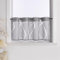 Joyswahl Ausbrenner Scheibengardinen Modern »Berta« Küchengardinen Transparent Bistrogardine mit Ösen Kurzstores Wohnzimmer Grau HxB 30x90cm 1er Pack