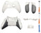 Hzxkqmil Coque du Boîtier de Remplacement pour Xbox One Elite 1 Manette, Blanc, Couvercle de Étui de Faceplate Panneau Inférieur Kit D'accessoires avec Tournevis
