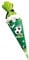 itenga SCHULTÜTEN Bastelset FUSSBALL 68cm - 3D Wellpappe - für echte Fussball Fans in den Farben deines Lieblingsvereins (Schultüte grün- Deko grün weiss)