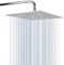 Soffione Doccia Katezon Rain, Soffione Doccia Quadrato in Acciaio Inox ad Alto Flusso, Rivestimento per Doccia a Cascata, Montaggio a Soffitto o a Parete (Finitura Cromata da 25 cm)