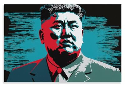 Kim Jong Un Pop Art Korea Poster Surrealismus Poster Coole Kunstwerke Malerei Wandkunst Leinwanddrucke Hängendes Bild Poster