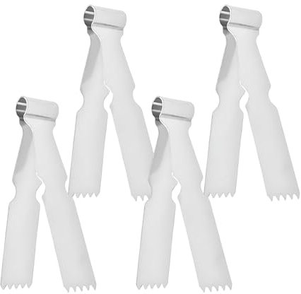 Gebäckzange, Servierzange, kleine Servierzange, 4 Catering-Zangen, Metall