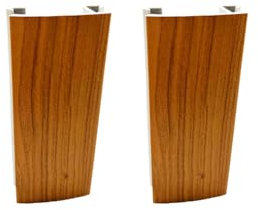 KIT 2 MULTI ANGOLI PER ZOCCOLO IN VARI COLORI H10, H12 E H15 | CONNETTORE PER ZOCCOLINO CUCINA | MADE IN ITALY (Ciliegio, H10 cm)