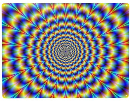 Spiralförmige optische Täuschung, Gif, Wandkunstdrucke, Metallschild, Dekor, Wandbehang, Gemälde für Heimdekoration, 30 x 40 cm