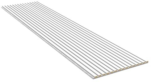 Akustikpaneele Wintereiche Holz Wandpaneele als Wandverkleidung Filz grau, Oberfläche: Echtholz Format: 2400 x 605 mm - Lamellenbreite: 21 mm (Wintereiche, 2400 x 605 mm)
