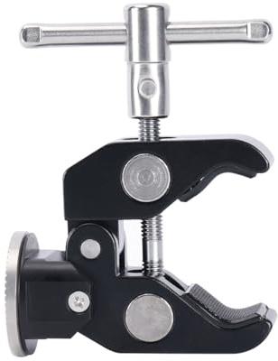 NICEYRIG Camera Super Clamp, M6 Rosette Mount, Adjust Opening 12mm to 50mm | camera super clamp, m6 rosette mount, adjustable camera clamp, tripod clamp, camera rig clamp