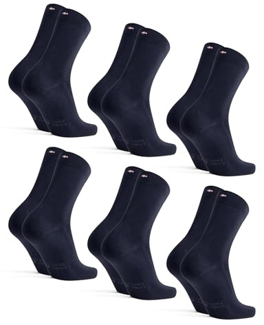 DANISH ENDURANCE Premium Socken aus Bio-Baumwolle, 6 Paar | Businesssocken aus Bio-Baumwolle, Atmungsaktiv mit Anti-Loch-Garantie, für Büro & Freizeit, Unisex