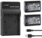 2X NP-FV50 Batteries et Chargeur compatibles avec Sony HDR-CX220, HDR-CX430V, HDR-CX900, HDR-CX260V, HDR-CX580V, HDR-CX760V, HDR-PJ200, HDR-PJ230, HDR-PJ340, HDR-PJ380 HDR-PJ4