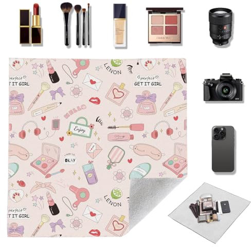 Selbstklebende Magische Stoff-Make-up-Tasche, Multifunktionale Kosmetiktasche, Tragbare Schminktasche für Reisen, Kosmetiktasche zur Aufbewahrung von Hautpflege Make-up-Zubehör (Niedlich, 55 * 55cm)