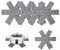 WeddHuis 5 PCS Protector de Sartenes, Tapetes para Sartenes, Resistente al Calor, Lavable, Placas de Protección Apilables (26 cm)