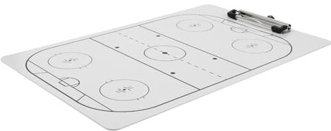 MOBUTOFU Trocken Abwischbares Hockey Whiteboard mit Klemmbrett Tragbares Taktikboard für Trainer Inklusive Zubehör für Eishockeytraining und Mannschaftsbesprechungen
