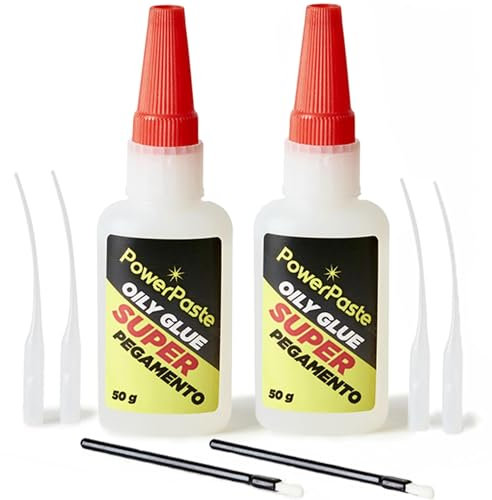 PowerPaste 2 de pegamento fuerte XXL - 50 gramos de super glue instantaneo para todo tipo de usos, pegamento de cianocrilato para zapatos, plastico, madera, textil, ceramica, cristal, goma, cuero...